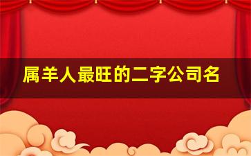 属羊人最旺的二字公司名