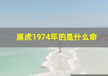 属虎1974年的是什么命