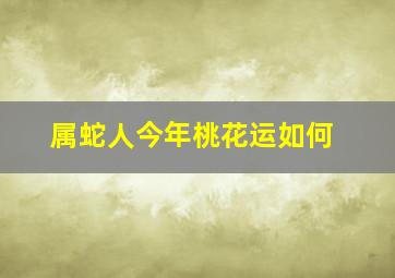 属蛇人今年桃花运如何