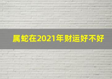 属蛇在2021年财运好不好