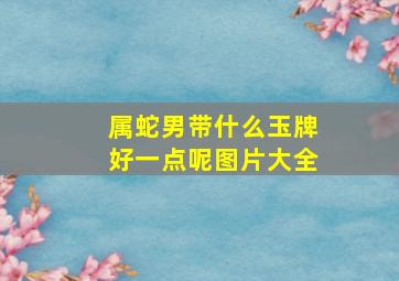 属蛇男带什么玉牌好一点呢图片大全