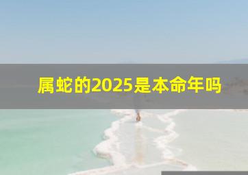 属蛇的2025是本命年吗