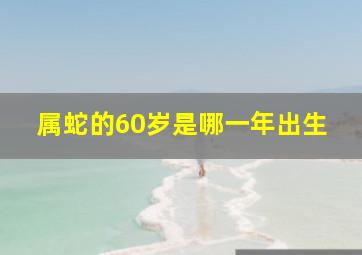 属蛇的60岁是哪一年出生