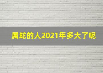 属蛇的人2021年多大了呢