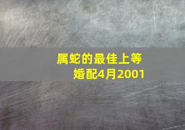 属蛇的最佳上等婚配4月2001