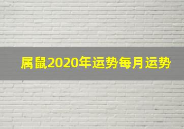 属鼠2020年运势每月运势