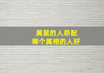 属鼠的人忌配哪个属相的人好