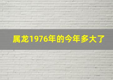 属龙1976年的今年多大了