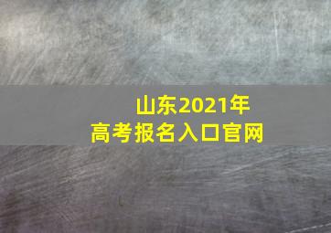 山东2021年高考报名入口官网