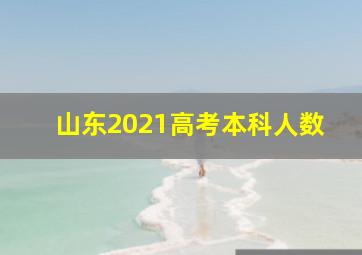 山东2021高考本科人数