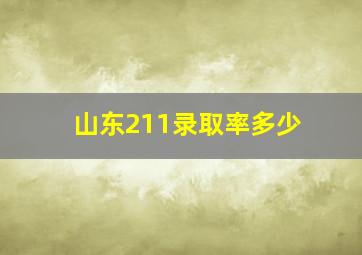 山东211录取率多少