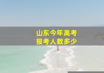 山东今年高考报考人数多少