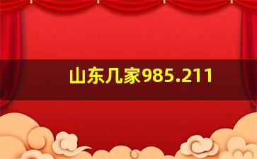 山东几家985.211