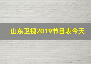 山东卫视2019节目表今天