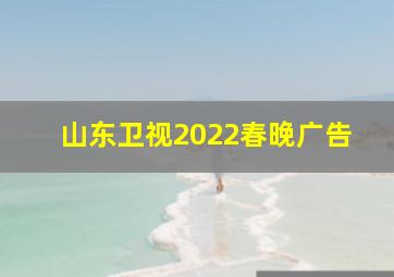 山东卫视2022春晚广告