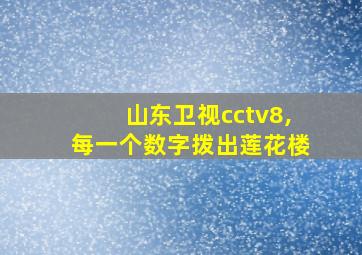 山东卫视cctv8,每一个数字拨出莲花楼