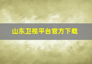 山东卫视平台官方下载