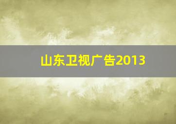 山东卫视广告2013