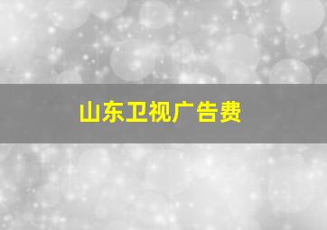 山东卫视广告费