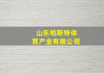 山东柏斯特体育产业有限公司