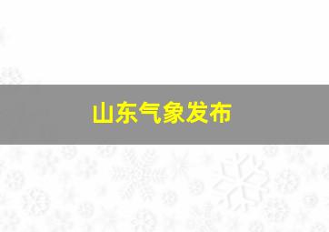 山东气象发布