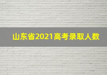 山东省2021高考录取人数