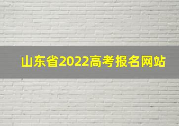 山东省2022高考报名网站