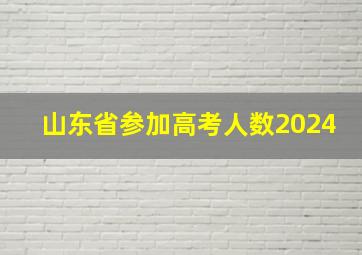 山东省参加高考人数2024