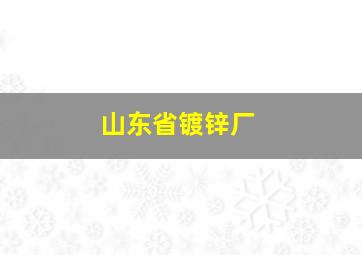 山东省镀锌厂