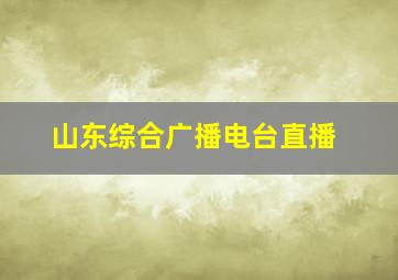 山东综合广播电台直播