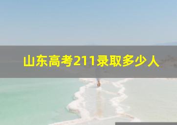 山东高考211录取多少人