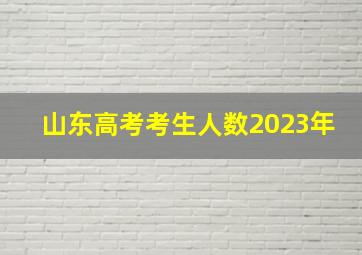 山东高考考生人数2023年