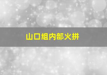 山口组内部火拼