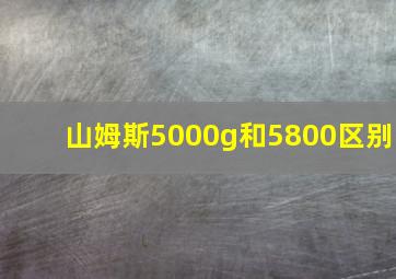 山姆斯5000g和5800区别