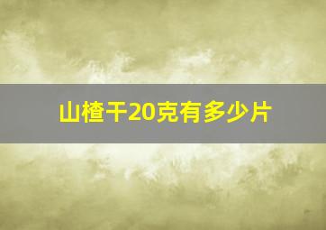 山楂干20克有多少片