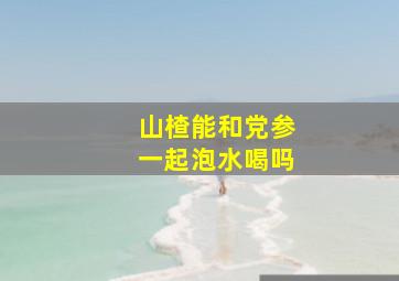 山楂能和党参一起泡水喝吗