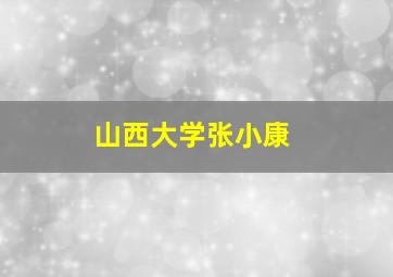 山西大学张小康