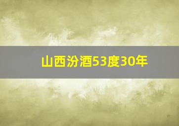 山西汾酒53度30年