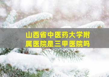 山西省中医药大学附属医院是三甲医院吗