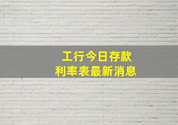 工行今日存款利率表最新消息