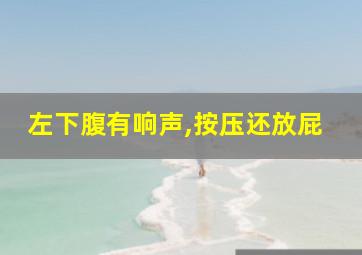 左下腹有响声,按压还放屁