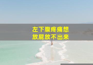 左下腹疼痛想放屁放不出来