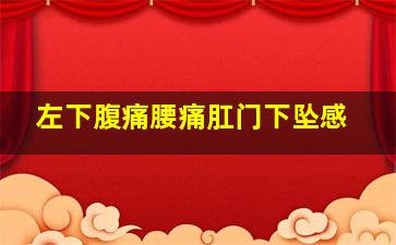 左下腹痛腰痛肛门下坠感