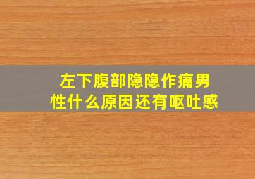 左下腹部隐隐作痛男性什么原因还有呕吐感