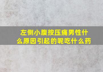 左侧小腹按压痛男性什么原因引起的呢吃什么药