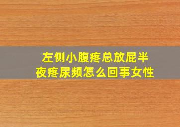 左侧小腹疼总放屁半夜疼尿频怎么回事女性