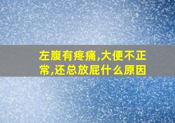 左腹有疼痛,大便不正常,还总放屁什么原因