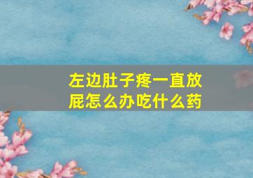 左边肚子疼一直放屁怎么办吃什么药