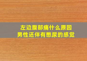 左边腹部痛什么原因男性还伴有憋尿的感觉