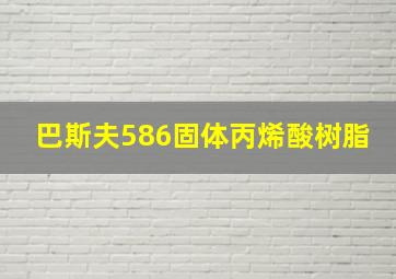 巴斯夫586固体丙烯酸树脂